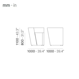 Pedrali Oblique polyethylene bar counter