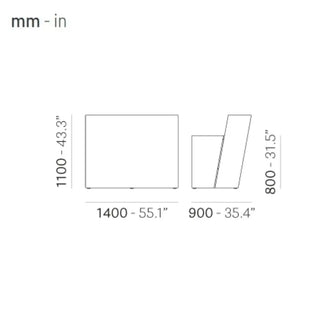 Pedrali Oblique polyethylene bar counter