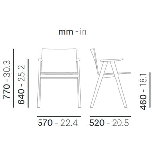 Pedrali Osaka 2815 ash armchair