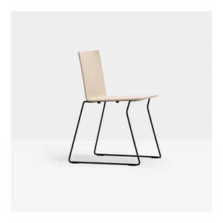Pedrali Osaka Metal 5714 ash chair with steel sled base