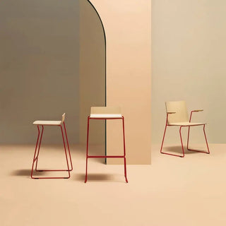 Pedrali Osaka Metal 5715 ash armchair with steel sled base