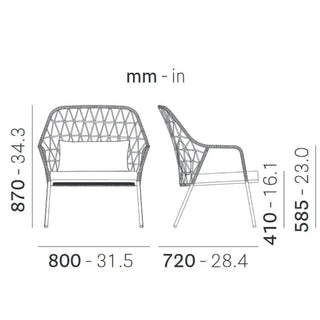 Pedrali Panarea 3679 lounge armchair with removable cushion