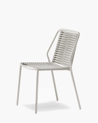 Pedrali Philía 3900 metal chair with seat and backrest wrapped in PVC cord
