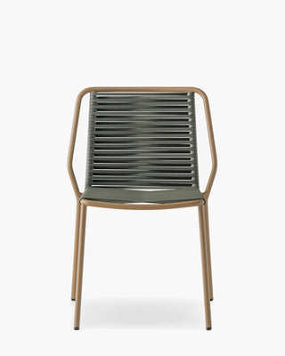 Pedrali Philía 3900 metal chair with seat and backrest wrapped in PVC cord
