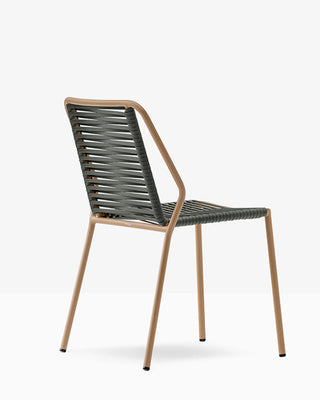 Pedrali Philía 3900 metal chair with seat and backrest wrapped in PVC cord