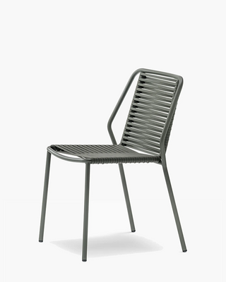 Pedrali Philía 3900 metal chair with seat and backrest wrapped in PVC cord
