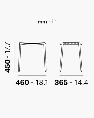 Pedrali Philía metal armchair with seat wrapped in PVC cord