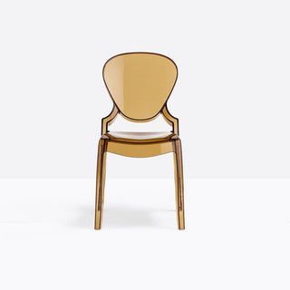 Pedrali Queen 650 stackable chair Pedrali Transparent amber AM - Buy now on ShopDecor - Discover the best products by PEDRALI design