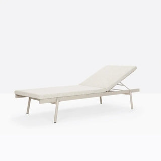 Pedrali Rail sun lounger with cushion Sand SA200E Fabric D22 Without Wheels - Buy now on ShopDecor - Discover the best products by PEDRALI design