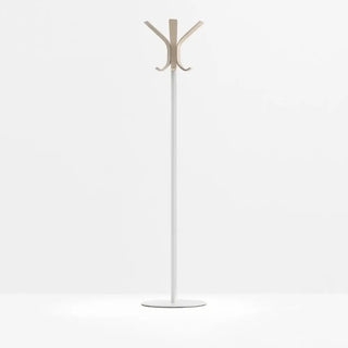Pedrali Ray 5166 floor steel coat hanger with oak hooks