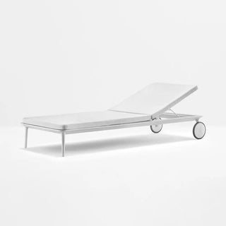 Pedrali Reva sun lounger with cushion White BI100E Fabric D110 - Buy now on ShopDecor - Discover the best products by PEDRALI design