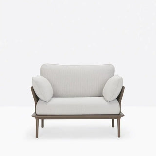 Pedrali Reva Twist sofa/armchair with side pillows Brown MGE Fabric D110 Armchair - Buy now on ShopDecor - Discover the best products by PEDRALI design