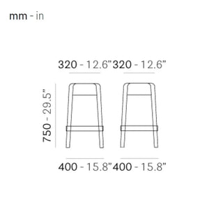 Pedrali Rubik polycarbonate stool