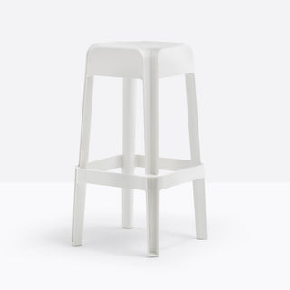 Pedrali Rubik 580 outdoor plastic stool with seat H.75 cm. White - Buy now on ShopDecor - Discover the best products by PEDRALI design