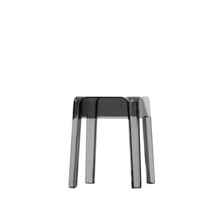 Pedrali Rubik 583 outdoor plastic stool with seat H.45 cm. Pedrali Transparent smoke grey FU - Buy now on ShopDecor - Discover the best products by PEDRALI design
