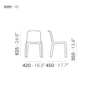 Pedrali Snow 303 Junior polypropylene chair