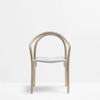 Pedrali Soul 3745 ash armchair with polycarbonate seat