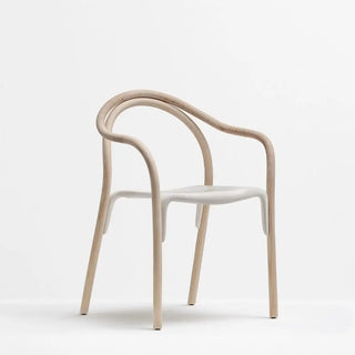 Pedrali Soul 3745 ash armchair with polycarbonate seat