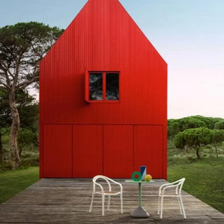 Pedrali Soul 3746 aluminium armchair with wood seat OUTDOOR