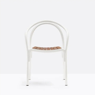 Pedrali Soul 3746 aluminium armchair with wood seat OUTDOOR