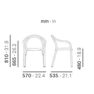 Pedrali Soul 3747 ash armchair with upholstered seat