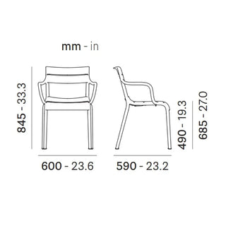 Pedrali Souvenir 555 polypropylene armchair - Buy now on ShopDecor - Discover the best products by PEDRALI design