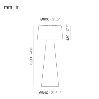 Pedrali Time Out polyethylene floor lamp