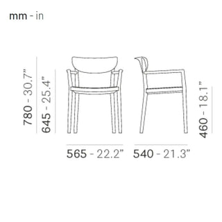 Pedrali Tivoli 2805 ash armchair