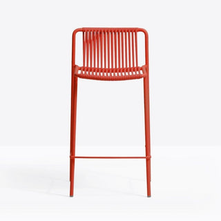 Pedrali Tribeca 3667 garden stool with seat H.26.57 inch for outdoor use Pedrali Red RO400E - Buy now on ShopDecor - Discover the best products by PEDRALI design