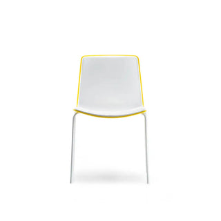 Pedrali Tweet 890 chair with polypropylene shell and steel legs