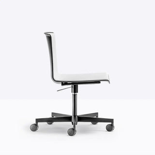 Pedrali Tweet 891/3 swivel chair with polypropylene shell and steel legs