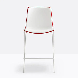 Pedrali Tweet stool with polypropylene shell and steel legs