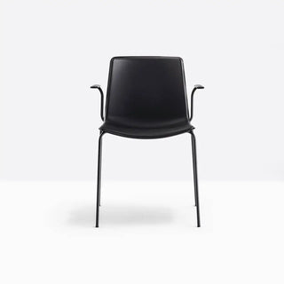 Pedrali Tweet 895 armchair with polypropylene shell and steel legs