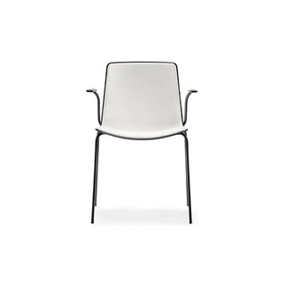 Pedrali Tweet 895 armchair with polypropylene shell and steel legs