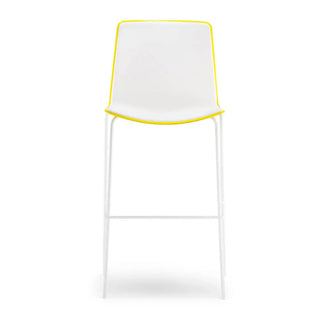 Pedrali Tweet stool with polypropylene shell and steel legs