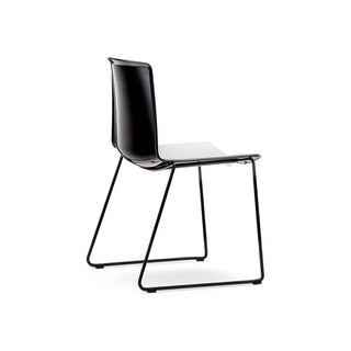 Pedrali Tweet 897 chair with polypropylene shell and steel sled frame