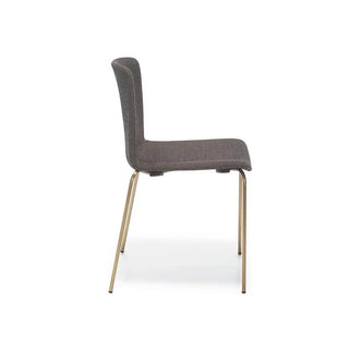 Pedrali Tweet Soft 890/2 chair with upholstered shell and steel legs
