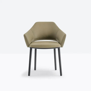 Pedrali Vic 645 upholstered armchair with ash legs