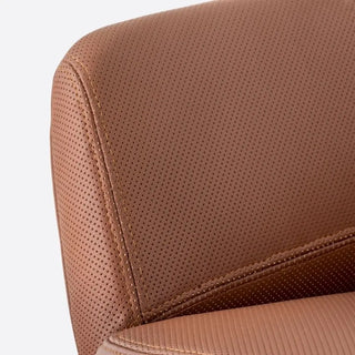 Pedrali Vic Metal upholstered lounge stool with steel legs
