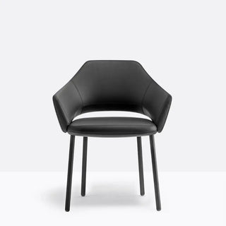 Pedrali Vic Metal 647 upholstered armchair with steel legs