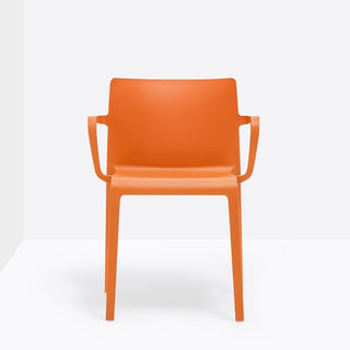 Pedrali Volt 675 polypropylene chair with armrests for outdoor use Pedrali Orange AR400E - Buy now on ShopDecor - Discover the best products by PEDRALI design