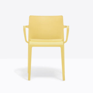 Pedrali Volt 675 polypropylene chair with armrests for outdoor use Pedrali Yellow GI100 - Buy now on ShopDecor - Discover the best products by PEDRALI design