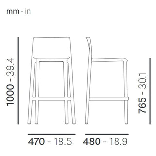 Pedrali Volt polypropylene stool