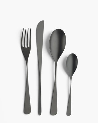 Pinti 1929 Audrey Velvet 18/10 stainless steel cutlery set Velvet Total Black Set 24 - Buy now on ShopDecor - Discover the best products by PINTI 1929 design
