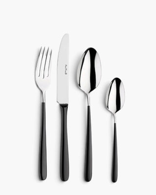 Pinti 1929 Bramante 18/10 stainless steel cutlery set Treasure 50 50 Total Black Set 24 - Buy now on ShopDecor - Discover the best products by PINTI 1929 design