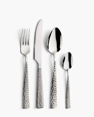 Pinti 1929 Palace Martellato 18/10 stainless steel cutlery set Polished steel Set 24 - Buy now on ShopDecor - Discover the best products by PINTI 1929 design