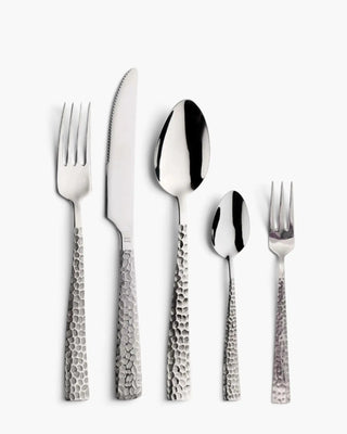 Pinti 1929 Palace Martellato 18/10 stainless steel cutlery set Polished steel Set 30 - Buy now on ShopDecor - Discover the best products by PINTI 1929 design