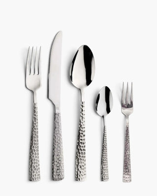 Pinti 1929 Palace Martellato 18/10 stainless steel cutlery set Polished steel Set 60 - Buy now on ShopDecor - Discover the best products by PINTI 1929 design
