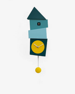 Progetti Crooked cuckoo clock Progetti Blue Yellow - Buy now on ShopDecor - Discover the best products by PROGETTI design