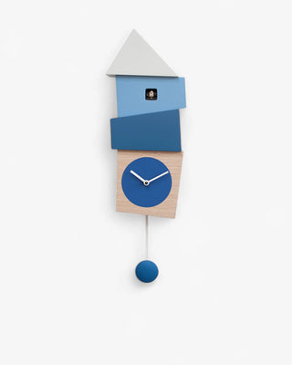 Progetti Crooked cuckoo clock Progetti Light Wood Blue - Buy now on ShopDecor - Discover the best products by PROGETTI design